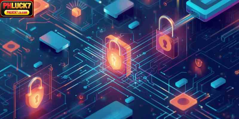 Secure payment and encryption concept illustration