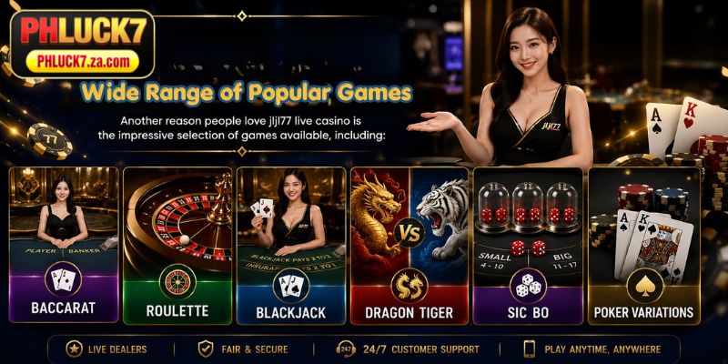 Wide Range of Popular Games